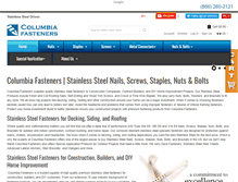 Tablet Screenshot of columbiafasteners.com